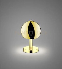 Boccia lampada da tavolo metallo oro h. 29cm 1 attacco e27