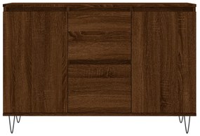 Credenza rovere marrone 104x35x70 cm in legno multistrato