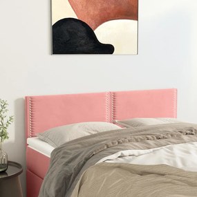 Testiere 2 Pz Rosa 72x5x78/88 Cm İn Velluto /