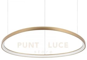 Gemini sospensione led 78 w on-off 8700 lm 3000 k ottone 99,5cm