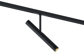 Faretto moderno nero per sistema a binario monofase - Slimline Avery