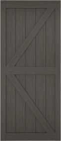 Anta per porta scorrevole esterno muro Kentucky in mdf marrone, L 96 x H 215 cm spessore 35 mm, apertura reversibile