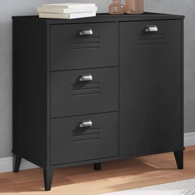 Credenza Vıken Nera 80x40x80 Cm İn Legno Multistrato /