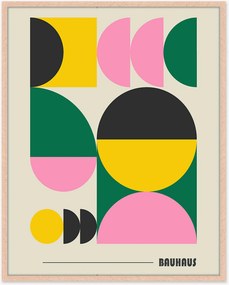 Stampa digitale incorniciata Colorful Bauhaus Circules
