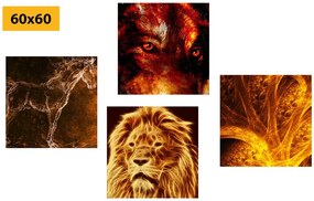 Set di quadri – Animali astratti