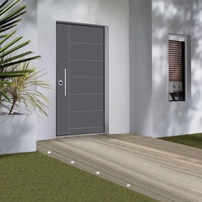 Porta blindata YALE Terry grigio/bianco L 80 x H 210 cm apertura destra