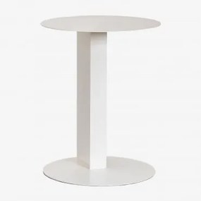 Tavolino rotondo in acciaio (Ø40 cm) Wallace Gardenia Bianco - Sklum
