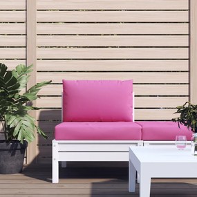 Cuscini Per Pallet 2 Pz Rosa İn Tessuto Oxford /