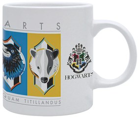 Tazza Harry Potter stemmi Case Hogwarts in ceramica