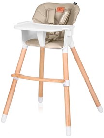Lionelo - Seggiolone da pranzo 2 in 1 KOEN Beige sabbia
