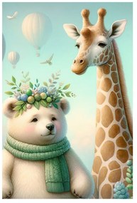 Quadro su tela – Animaletti con palloncini