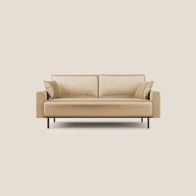 Arthur divano moderno in velluto morbido impermeabile T01 beige