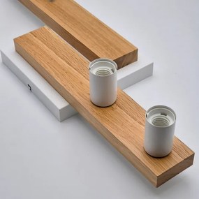 Lampadario a plafone MATTE 4xE27/15W/230V bianco/quercia