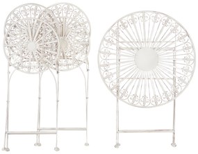 Set da balcone 2 posti metallo bianco SCAFA Beliani