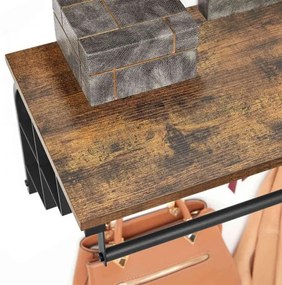 Appendiabiti da parete con mensola NATE marrone/nero