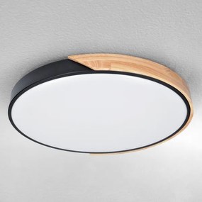 Brilagi - Lampada dimmerabile a LED PILANA LED/60W/230V rovere/nero Ø 58,5 cm + telecomando