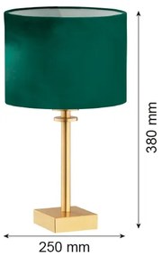 Argon 8106 - Lampada da tavolo ABBANO 1xE27/15W/230V ottone/verde