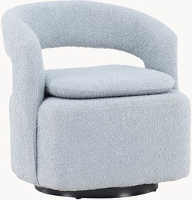 Poltrona girevole in bouclé Laurel