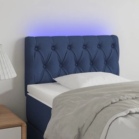 Testiera A Led Blu 80x7x78/88 Cm İn Tessuto /