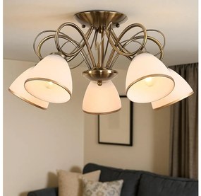 Brilagi - Lampadario a plafone FRED 5xE27/60W/230V Ø 59 cm finitura bronzata