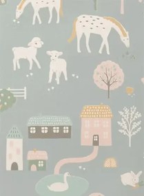 Majvillan Carta da parati My Farm - Stone Blue