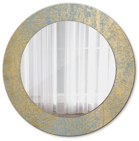 Specchio rotondo cornice con stampa Texture di film d'oro fi 50 cm