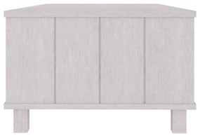 Tavolino da Salotto Bianco 100x55x35 cm Legno Massello di Pino