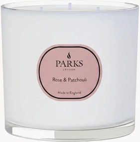 Candela profumata fatta a mano a tre stoppini Vintage Aromatherapy (rosa, patchouli e gambo verde)
