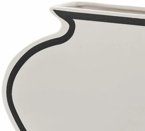Vaso in ceramica bianco/nero Linea - Tomasucci