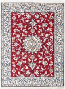Nain Tappeto persiano 190 x 150 Rosso (Iran) Annodato A Mano