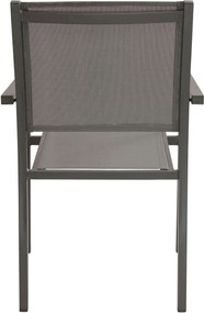 DEXTER - set tavolo in alluminio cm 200/300 x 100 x 74 h con 10 poltrone Venus