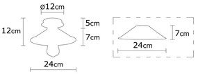 Lampada da soffitto nera con paralume in metallo ø 24 cm Berceste - Opviq lights