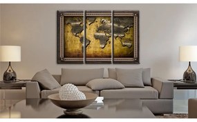 Quadro Mondo in cornici  Colore Beige, Dimensioni e Misure 90x60