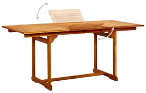 Set mobili da pranzo per giardino 5 pz legno massello di acacia