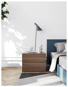 Comodino marrone con 2 cassetti Aurora - TemaHome