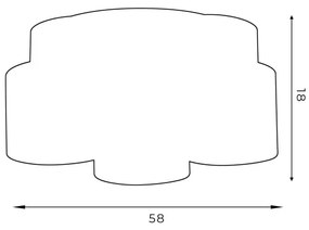 Lampadario a plafone ARDEN 5xE27/60W/230V viola/oro