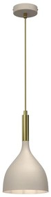 Lampadario a sospensione con filo NOAK 1xE27/15W/230V beige/oro
