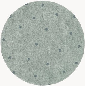 Tappeto rotondo per bambini a pelo corto in cotone fatto a mano Mini Dot