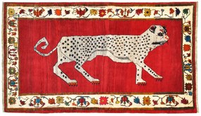 Gabbeh Tappeto 230x130 Rosso (Iran) Annodato A Mano