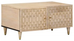 Tavolino Da Salotto 80x50x40 Cm Legno Massello Di Mango /