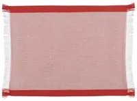 Tovaglietta cotone 35x45 cm tinto filo rosso