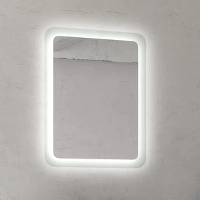Specchio bagno led 100x60 cm cornice illuminata modello A100 - KAMALU