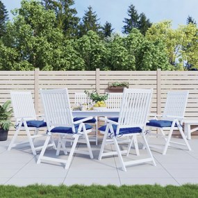 Cuscini Per Sedia 6 Pz Blu 40x40x7 Cm İn Tessuto Oxford /