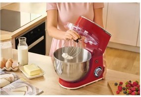 Sencor - Robot da cucina con ciotola in acciaio inox 1300W/230V rosso