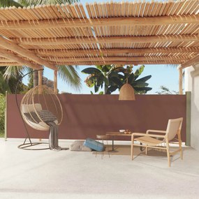 Tenda Laterale Retrattile per Patio 140x600 cm Marrone