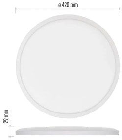 Plafoniera LED FLORI LED/22W/230V 4000K bianco diametro 42 cm