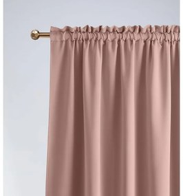 Tenda oscurante rosa cipria con nastro autoadesivo 140 x 250 cm