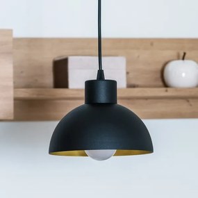 Lampadario a sospensione VESPER 1xE27/15W/230 Ø 18 cm nero/oro