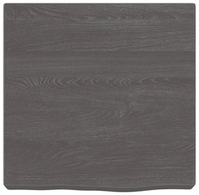 Ripiano muro grigio scuro 40x40x6 cm massello rovere trattato