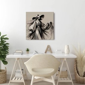 Quadro su tela – Donna in abito fluente